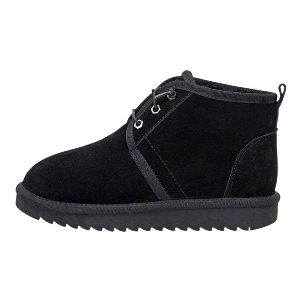 NWT Cushionaire Women's Harper Black Waterproof Suede Lace-Up Boot 7.5